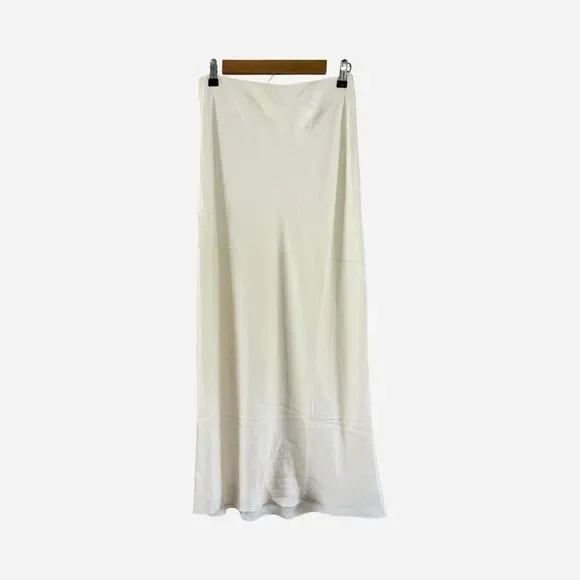 Favorite Daughter The Favorite Ivory Satin Maxi Mini Skirt Size Medium FLAW - Picture 13 of 13